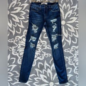 Hollister Jeans Curvy Mid-Rise Super Skinny Size 7L W28/L30